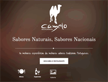 Tablet Screenshot of camelorestaurantes.com